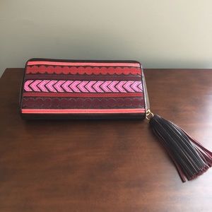 Fossil Emma large zip clutch